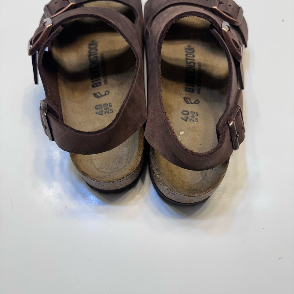 Birkenstock Dark Brown Double-Strap Sandals